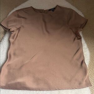 Express Short Sleeve Crewneck Top in Gold